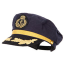 Adjustable Sailor Captain Hat with Side Gold Buttons