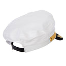 Adjustable Sailor Captain Hat with Side Gold Buttons
