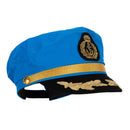 Adjustable Sailor Captain Hat with Side Gold Buttons