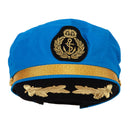 Adjustable Sailor Captain Hat with Side Gold Buttons
