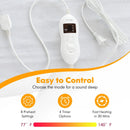Safe Electric Heated Mattress Pad with 4 Size 8 Temperature 10-Hour Timer-Queen size by LJGDeals