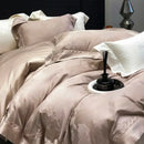 GobekUsa 1000TC Lyocell Cotton Jacquard Luxury Bedding Set with Soft Silky Feel