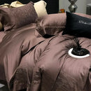 GobekUsa 1000TC Lyocell Cotton Jacquard Luxury Bedding Set with Soft Silky Feel