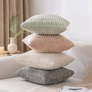 Sage green corduroy velvet pillowcase set of 2 living room cushions by Decorbites