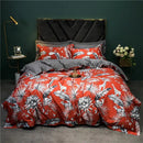 GobekUsa 1400TC Egyptian Cotton Bird Floral Bedding Set - Luxury 4Pcs