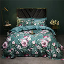 GobekUsa 1400TC Egyptian Cotton Bird Floral Bedding Set - Luxury 4Pcs