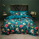 GobekUsa 1400TC Egyptian Cotton Bird Floral Bedding Set - Luxury 4Pcs