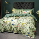 GobekUsa 1400TC Egyptian Cotton Bird Floral Bedding Set - Luxury 4Pcs