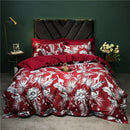 GobekUsa 1400TC Egyptian Cotton Bird Floral Bedding Set - Luxury 4Pcs