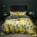 GobekUsa 1400TC Egyptian Cotton Bird Floral Bedding Set - Luxury 4Pcs