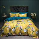 GobekUsa 1400TC Egyptian Cotton Bird Floral Bedding Set - Luxury 4Pcs
