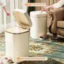 GobekUsa Light Luxury Pedal Trash Can with Lid for Kitchen Bathroom Large Capacity Bin