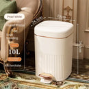 GobekUsa Light Luxury Pedal Trash Can with Lid for Kitchen Bathroom Large Capacity Bin