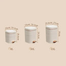GobekUsa Light Luxury Pedal Trash Can with Lid for Kitchen Bathroom Large Capacity Bin