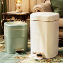 GobekUsa Light Luxury Pedal Trash Can with Lid for Kitchen Bathroom Large Capacity Bin