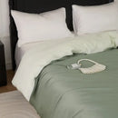 GobekUsa Double Layer Satin Queen Duvet Set Smooth & Cool Luxury Quilt Cover Pillowcases