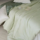 GobekUsa Double Layer Satin Queen Duvet Set Smooth & Cool Luxury Quilt Cover Pillowcases