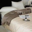GobekUsa Double Layer Satin Queen Duvet Set Smooth & Cool Luxury Quilt Cover Pillowcases