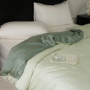 GobekUsa Double Layer Satin Queen Duvet Set Smooth & Cool Luxury Quilt Cover Pillowcases