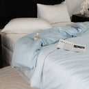 GobekUsa Double Layer Satin Queen Duvet Set Smooth & Cool Luxury Quilt Cover Pillowcases