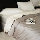 GobekUsa Double Layer Satin Queen Duvet Set Smooth & Cool Luxury Quilt Cover Pillowcases