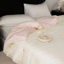 GobekUsa Double Layer Satin Queen Duvet Set Smooth & Cool Luxury Quilt Cover Pillowcases