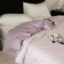GobekUsa Double Layer Satin Queen Duvet Set Smooth & Cool Luxury Quilt Cover Pillowcases