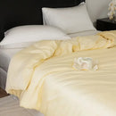 GobekUsa Double Layer Satin Queen Duvet Set Smooth & Cool Luxury Quilt Cover Pillowcases