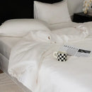GobekUsa Double Layer Satin Queen Duvet Set Smooth & Cool Luxury Quilt Cover Pillowcases
