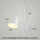 GobekUsa Adjustable Telescopic Wall Lamp for Indoor Lighting in Living Room, Bedroom, Study