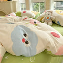 GobekUsa Grid Print Cotton Bedding Set for Single Double Beds