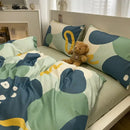 GobekUsa Grid Print Cotton Bedding Set for Single Double Beds