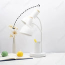 Sage green nordic desk lamp with pen holder for bedroom by Decorbites