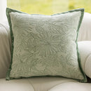 Sage green plant jacquard pillow covers living room decor by Decorbites