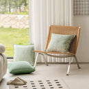 Sage green plant jacquard pillow covers living room decor by Decorbites