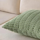 Sage green ribbed corduroy throw pillow cover living room decor by Decorbites