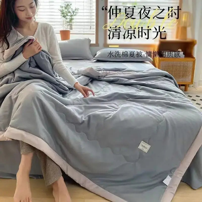 GobekUsa Cooling Cotton Quilt with Washable Core for Single Bed in Dorm, photo 2 of 13