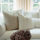 Faye Blue Vine Stripe Pillow Cover