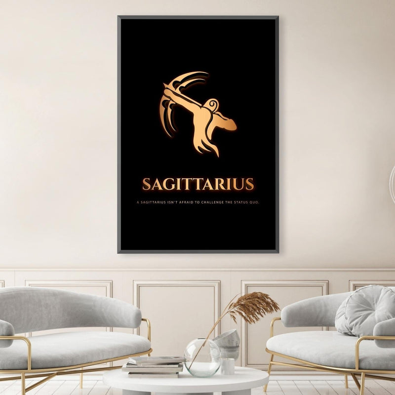 Sagittarius - Gold Canvas