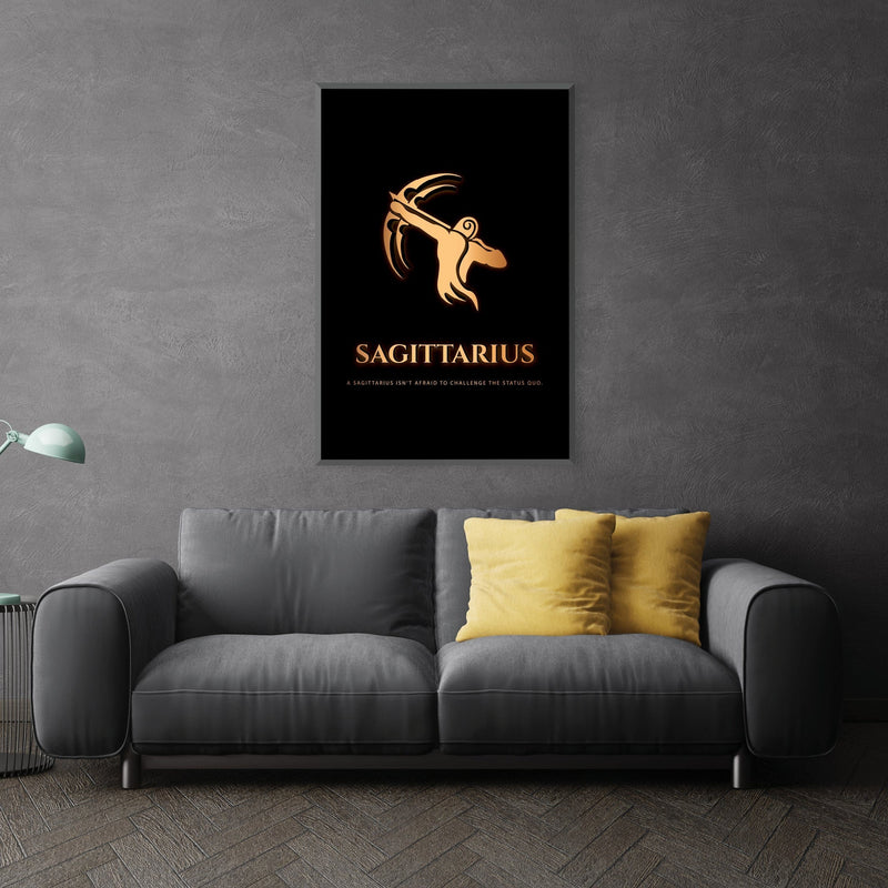 Sagittarius - Gold Canvas