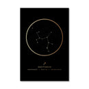 Sagittarius Traits Gold Canvas