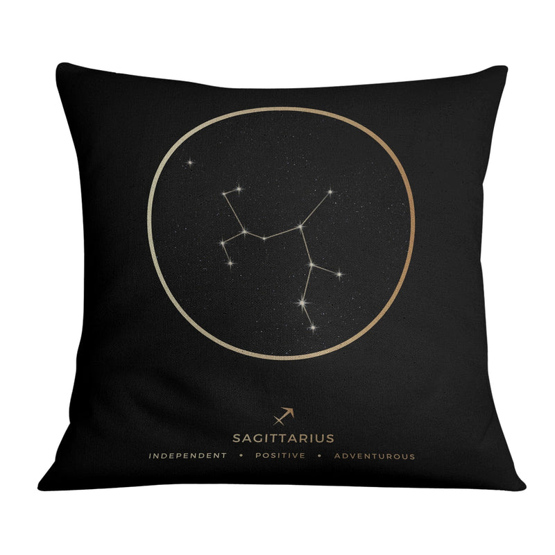 Sagittarius Traits Gold Cushion