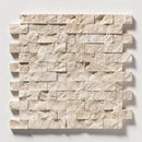 Sahara Beige Rock Face 1x2 Marble Mosaics 12 5/8x12 5/8