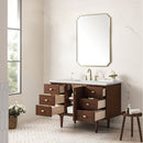James Martin Amberly 48" Dual Mount Single Bathroom Vanity, Mid-Century Walnut
