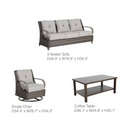 Brooks 4-Piece Aluminum Living Room Set With Swivel Chairs by Outdoor-USA®