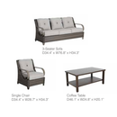 Brooks 4-Piece Aluminum Living Room Set by Outdoor-USA®