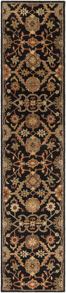 Salix Hand Tufted Black Wool Rug
