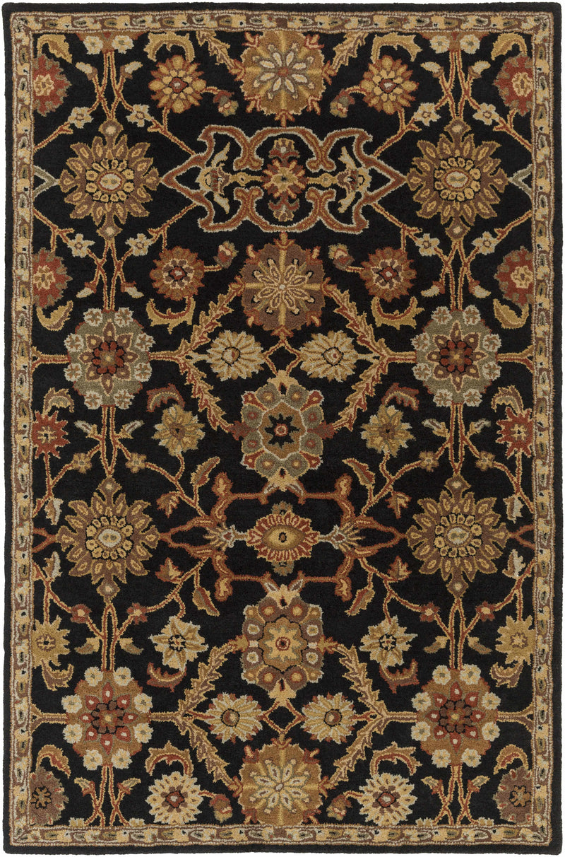 Salix Hand Tufted Black Wool Rug