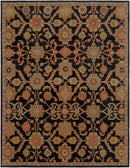 Salix Hand Tufted Black Wool Rug