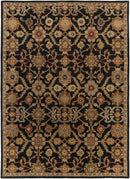 Salix Hand Tufted Black Wool Rug